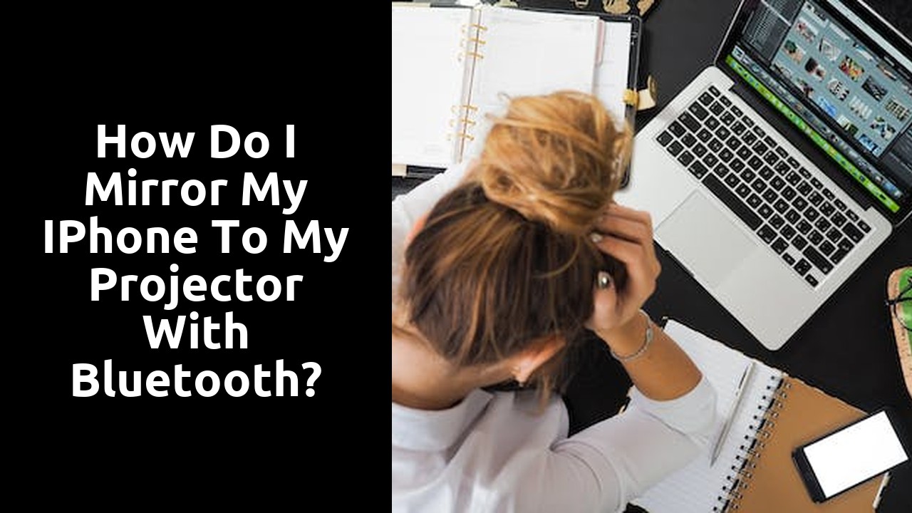 How do I mirror my iPhone to my projector with Bluetooth?